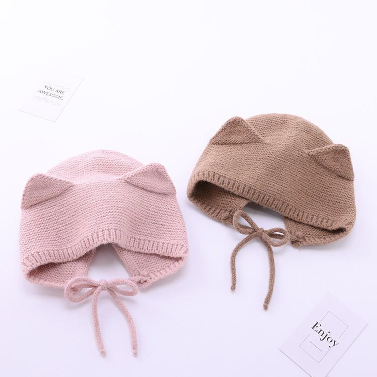 Baby Knitted Wool Hat with Ear Protection - Cute Winter Style for Boys & Girls