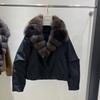 New Pie Overcomes Removable Fox Hair Collar Cotton Clothing Women's Short Fashion Thickened Warm Jacket