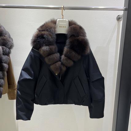 New Pie Overcomes Removable Fox Hair Collar Cotton Clothing Women's Short Fashion Thickened Warm Jacket