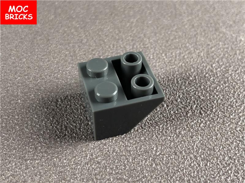 Non-Toxic 50Pcs/Lot Moc Bricks White Black Silver Gray Slope Brick 2X2 Inverted 3660 Diy Educational Building Blocks Toys Kids Gifts