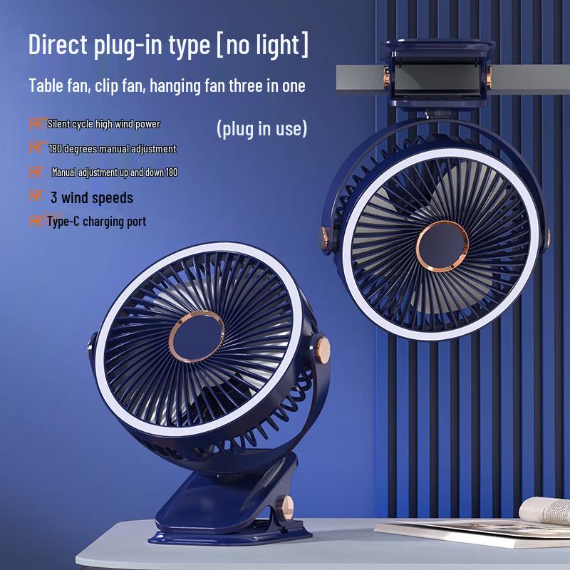 VANSKING USB Rechargeable Clip-on Desk Fan