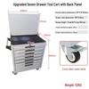 Movable Three-Layer Hand Cart: Multi-functional Auto Repair & Household Tool Box with Cabinet Door