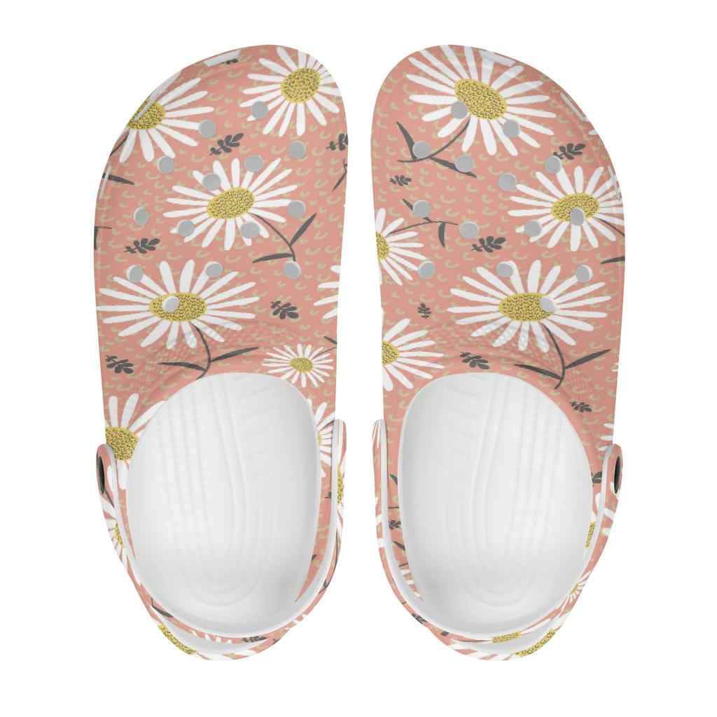 Printed EVA Yard Clogs Women Men Ventilated Slip On Lightweight Garden Yard Home Bathroom Casual Walking Home Slippers Soft Fit