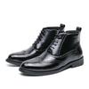 Men's High-Top Leather Pointed Toe Boots - Formal Casual Large Size Fashionable Short Martin Boots for Autumn.