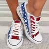 Spring and Autumn New Single Shoes Women's Big Yards Low-top Canvas Lace-up Casual Flowers Women's Canvas Shoes
