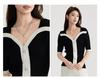 Women's Short Sleeve Knitted Shirt