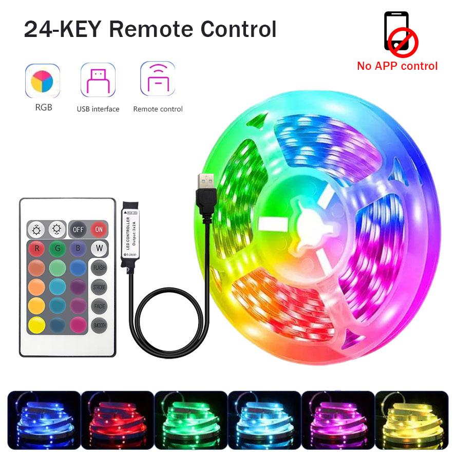 Smart RGB LED Strip Lights USB 5050 Tuya WIFI APP Control Flexible Lamp Tape Room Decor Works with Alexa Google Assisant