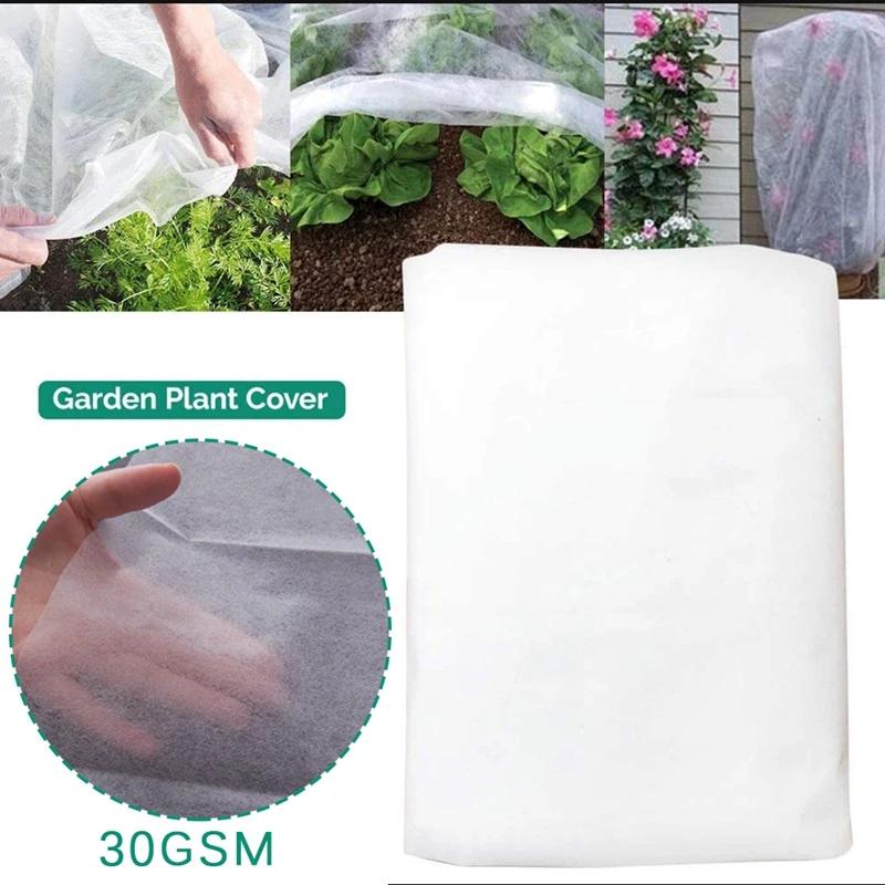30/50/75gsm Winter Plant Cover Fabric Garden Seedling Anti-freeze Protector Vegetables Warm Protective Blanket Non-Woven Cloth