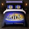 Newcastle United FC Custom Name Text Bedding Set 1 Duvet Cover+2 Pillowcases Soccer Logo Personalized Gift For Special Occasion Bedroom Decor