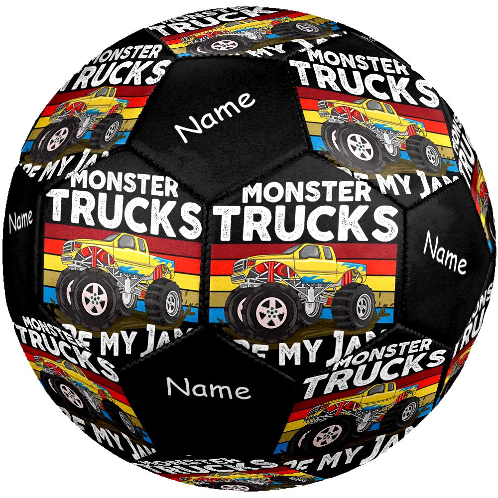 Individueller Name LKW-Thema Größe 5 Fußball, Geeignet für Indoor- und Outdoor-Spiele, ein Geschenk für jeden geeignet.