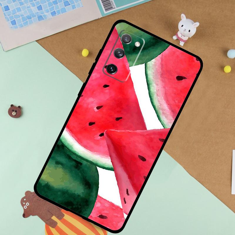 Cute Summer Fruit Watermelon Soft Case For Samsung Galaxy S24 Ultra S9 S10 S20 S22 S21 Plus S23 FE S25 Ultra Funda Cover