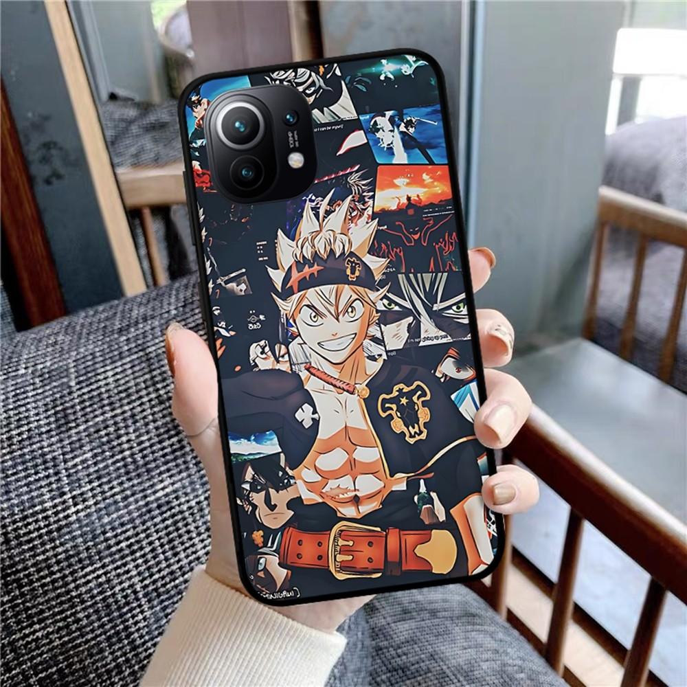 Black Clover Phone Case For Xiaomi Mi 5X 8 9 10 11 12 Lite Pro 10T PocoX3pro PocoM3 Note 10 Pro Lite