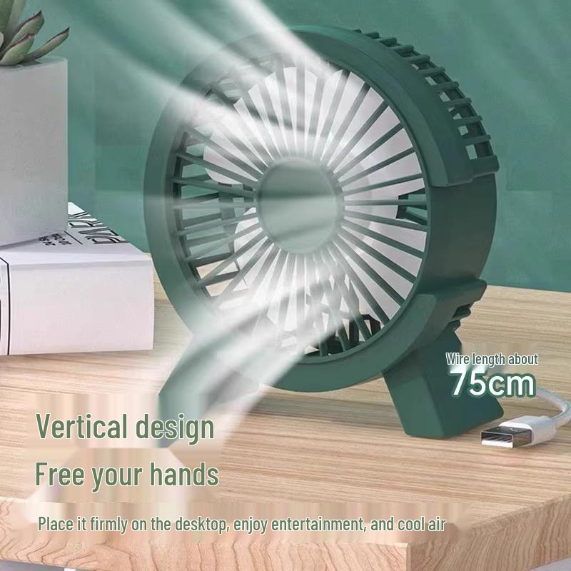 Ultra-Quiet Portable Mini Fan with Long Battery Life for Dorms and Desktops