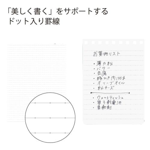 KOKUYO Memo Pad Soft Ring Dotted B Ruled A7 50 Sheets 2 Book Set Blue Me-SV371BT-LBX2SET