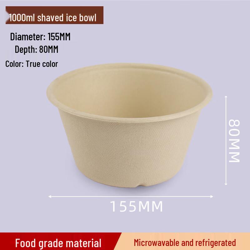 COFLYEE Einwegteller & Schüsseln aus Zuckerrohrzellstoff