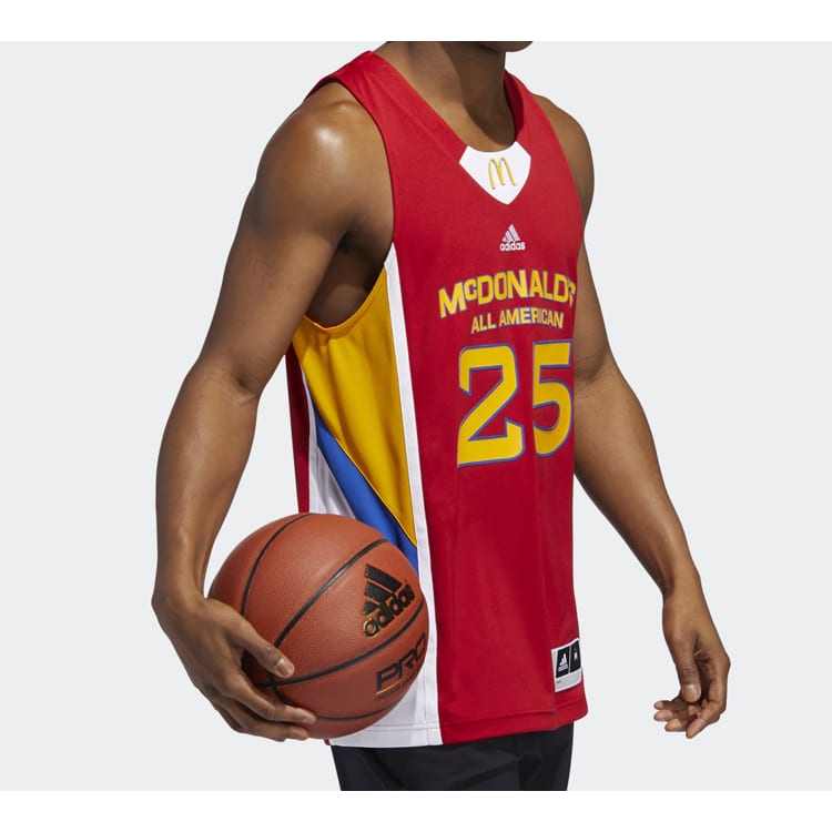 adidas Basketball Jerseys Men's Red Moderate Straight Fit GI9422
