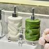 Creative Pleated Ceramic Press Lotion Bottle Mouthwash Mug Hotel Toilet Shampoo Bottle Soap Dispenser Bathroom Accessories