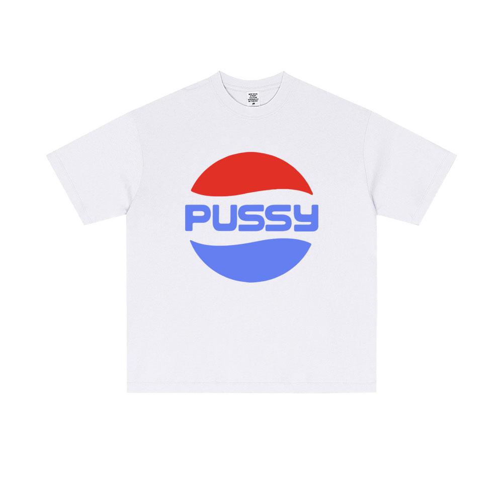 2025 Summer Funny Pussy Meme Graphic Unisex Women Casual Loose Tshirt Unisex High Quality Soft 100 Pure Cotton Printed Tshirt
