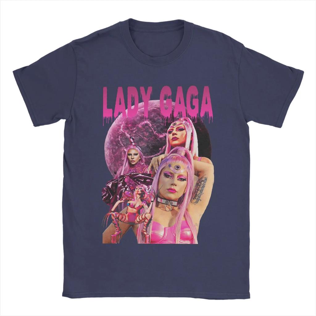 Lady Gaga Pink Drippy Portrait Vintage T-Shirt, Unisex Pop Fan Streetwear Tee, 100% Cotton Casual Short Sleeve Top