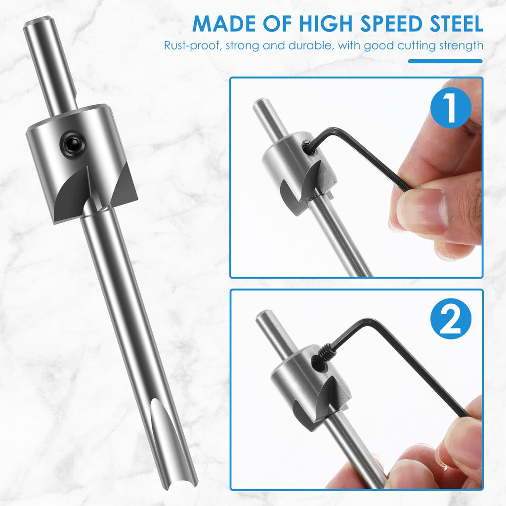 Pen Barrel Trimmer Wood Turning Kit High Speed Steel Pen Mill Trimmer Cutting Head Woodworking Mill Trimmer Cutter Set Tool