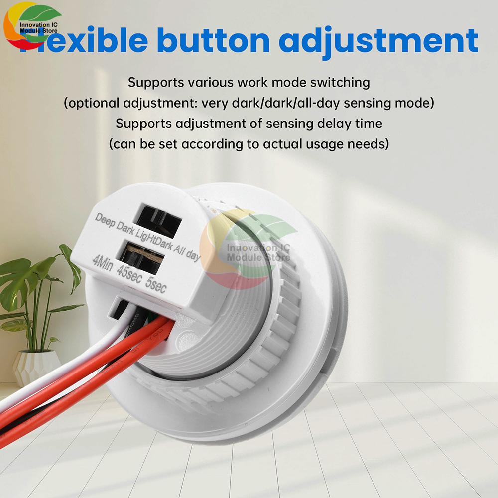 DC 1.1-11V Adjustable Infrared Motion Sensor Switch Automatically Detects Adjustable Delay Sensors Probe Motion Sensor