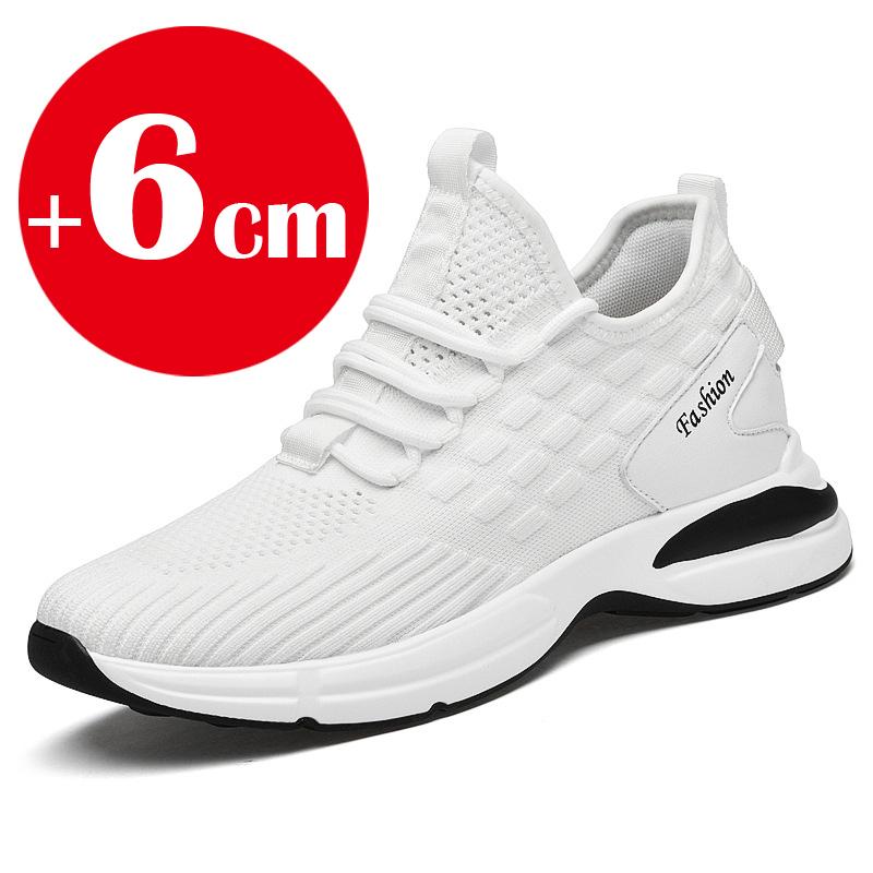 

Массивные кроссовки с увеличением роста Сетчатые мужские кроссовки-лифты с 6-сантиметровой стелькой для увеличения высоты дизайнерская обувь мужская дышащая 37