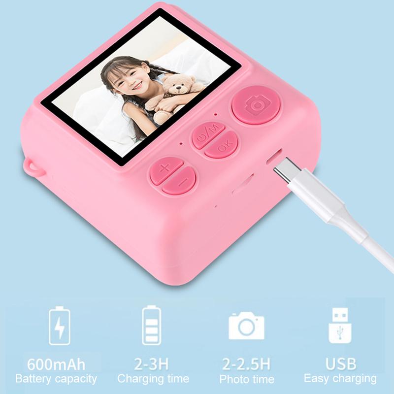 H1 Kinderkamera 4-Zoll-Bildschirm Blitz Filter MP3-Player 2,4-Zoll High-Definition IPS-Bildschirm Druck