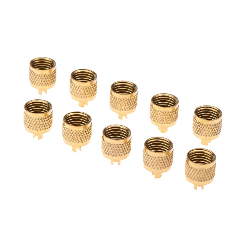 10Pcs Brass Valve Cores Replacement Ac Hvac/R Field Service Tool Refrigerant Valve Core Remover Removal Tool Havc