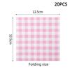 20 Sheets Colorful Gingham Disposable Paper Napkins Soft Absorbent For Picnics Birthday Wedding Holiday Table Decorations