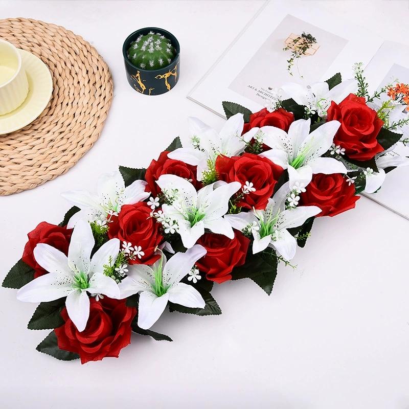 Simulated Rose Arch Decoration Simulated Lily Flower Wall Wedding Flower Wall Wedding Supplies Background Wall