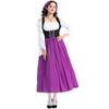 Medieval Farm Maid Outfit Munich Oktoberfest Dress Halloween Parent Child Adult Performance Costume