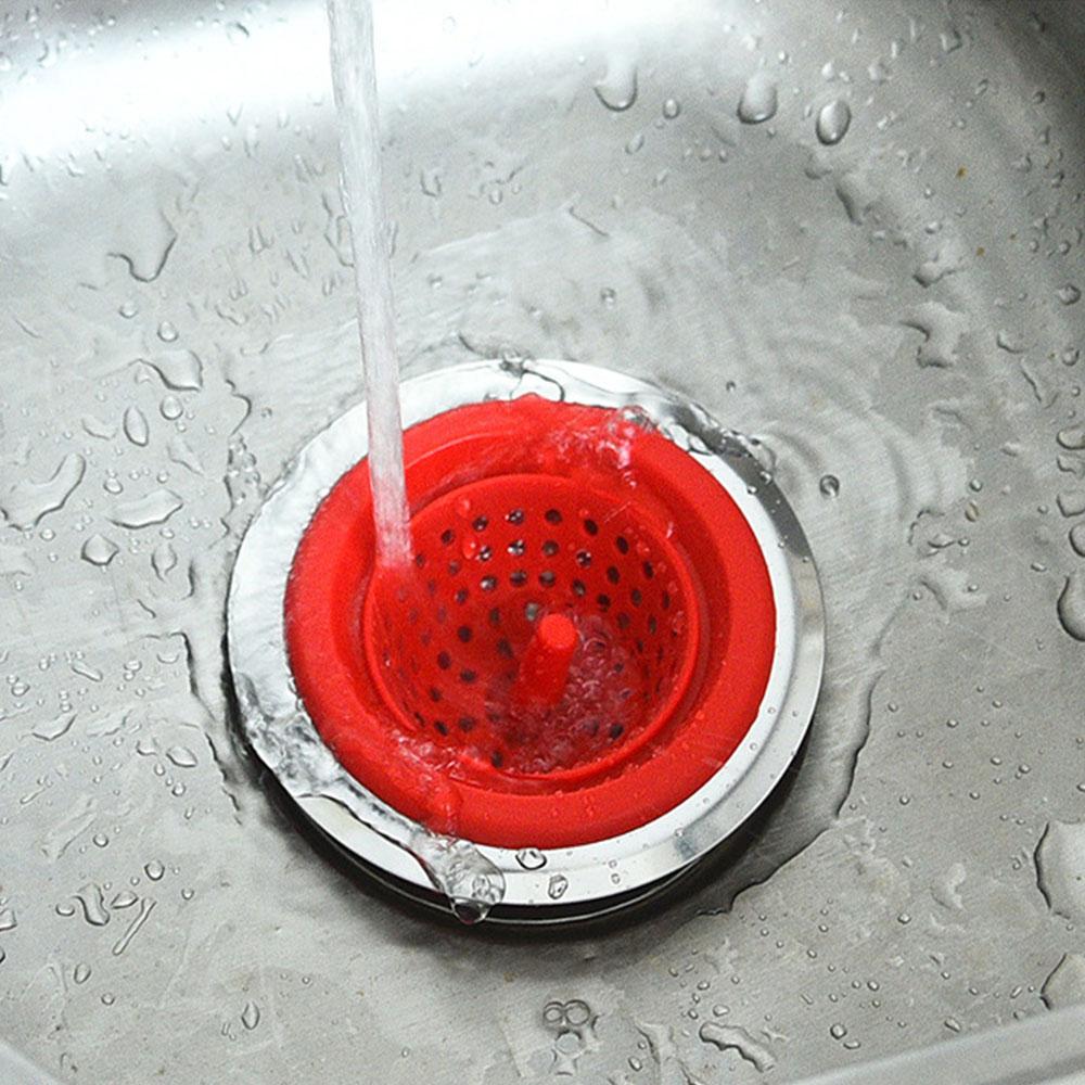 Silicone Kitchen Sink Filter Strainer Shower Floor Drain Sink Cover Sewer Hair Filter Sink Sewer Filter Plug Bathroom Accessorie