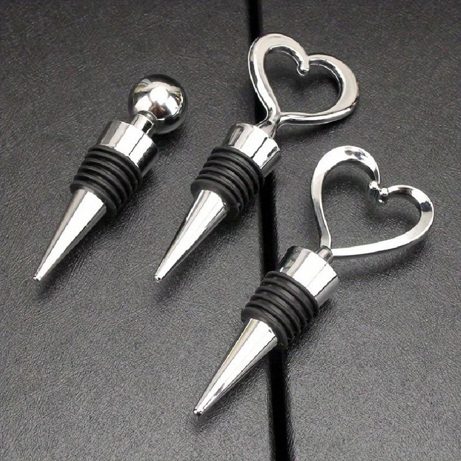 4/1PCS Wine Stopper Reusable Wine Stoppers Heart Shape Wine Beverage Bottle Wine Outlet Cap for Wine Champagne Beer Collection
