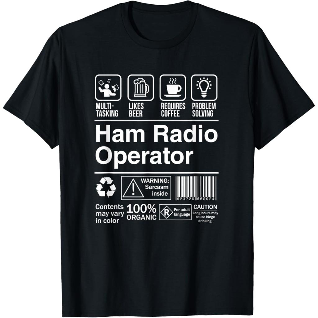Vtipná První Trička pro Ham Radio Operátory na Sociálních Médiích Pánská Bavlněná Humor Streetwearové Tričko Krátký Rukáv Unisex Volné Oblečení