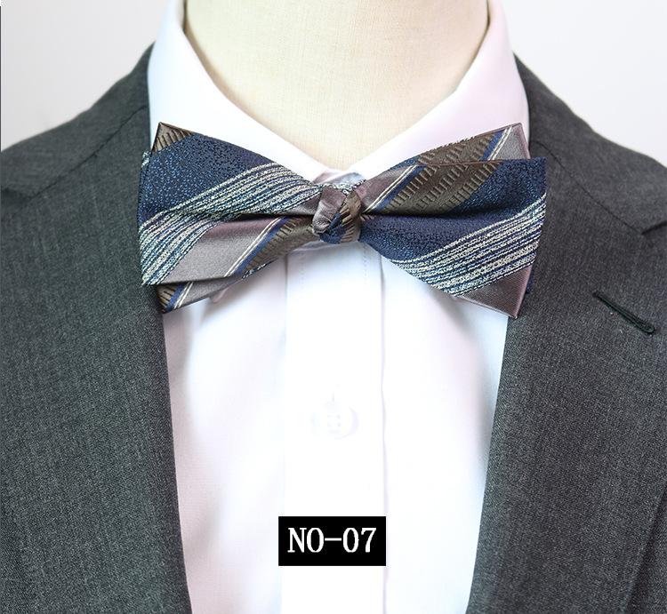 Pattern Bow Tie Men'S Banquet Business Wedding Groom Best Man Gentleman'S Dress Studio Burgundy Navy Bow