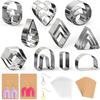142pcs Clay Cutters 24 Shapes Clay Earring Cutters with Earring Hooks Jewelry Earring Cutters for Clay Jewelry Making