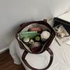 Classic Leather Tote Bag with Top Handle Large Capacity Everyday Fashion Shoulder Bag for Women