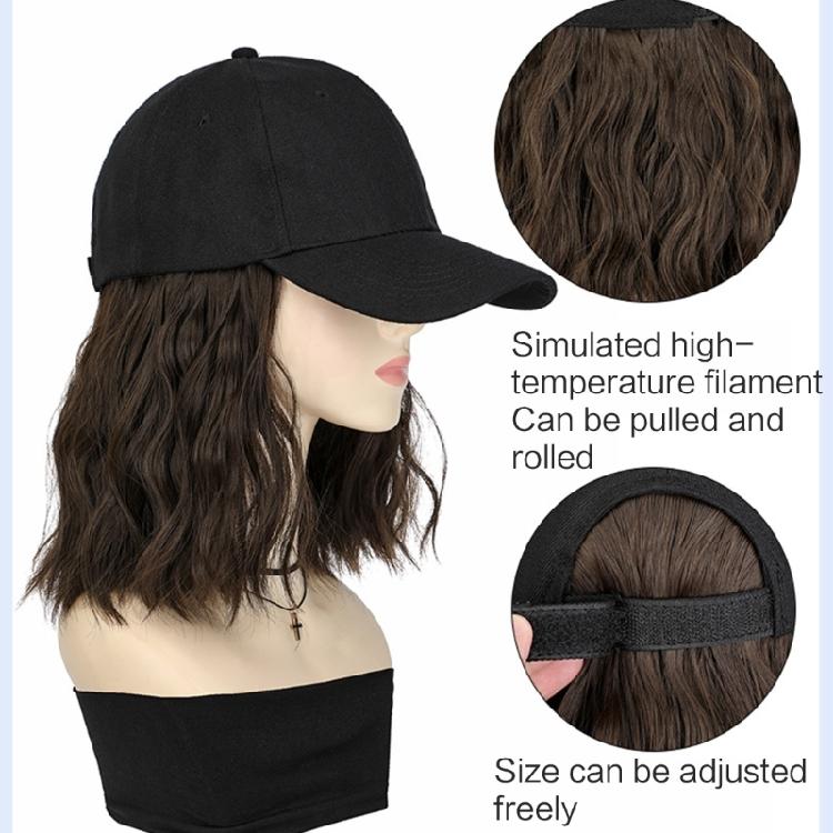 Adjustable Beret Cap with Hair Wig Women Dress Up Wig Hat Sunproof Baseball Cap