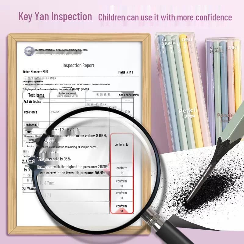 Deli Enhanced HB Pencil for Kindergarten and Primary School Writing, Ideal for Beginners