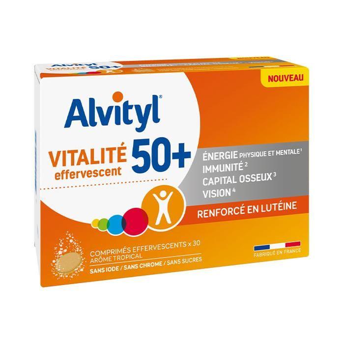 Alvityl Vitalität 50 + 12 Vitamine, 8 Mineralstoffe, Pflanzen und Lutein 30 Tabletten