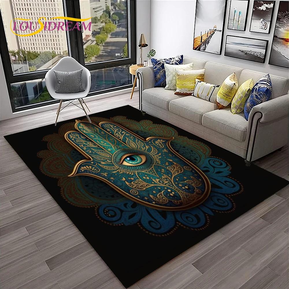Evil Eye,Eye of Horus,Nazar Tree of Life Carpet Rug for Home Living Room Bedroom Sofa Doormat Decor,Area Rug Non-slip Floor Mat