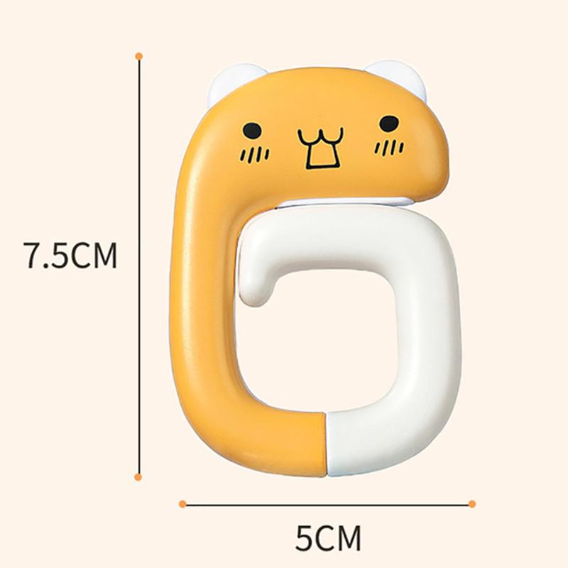 Cute Portable Bag Hook Animal Plastic Table Hook Purse Handbag Travel Bag Organizer Holder Office Decor Plastic Desk Side Hooks