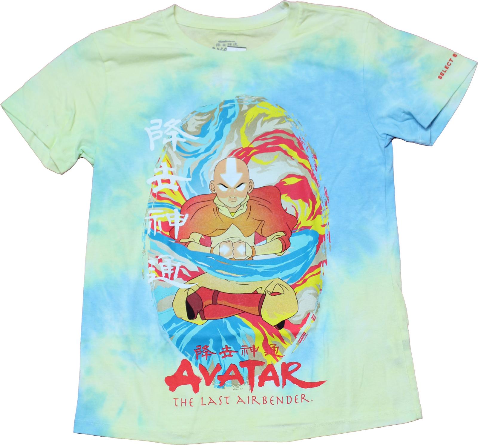 Avatar the Last Airbender New Adult T-Shirt - Aang Combines Elements XXXL