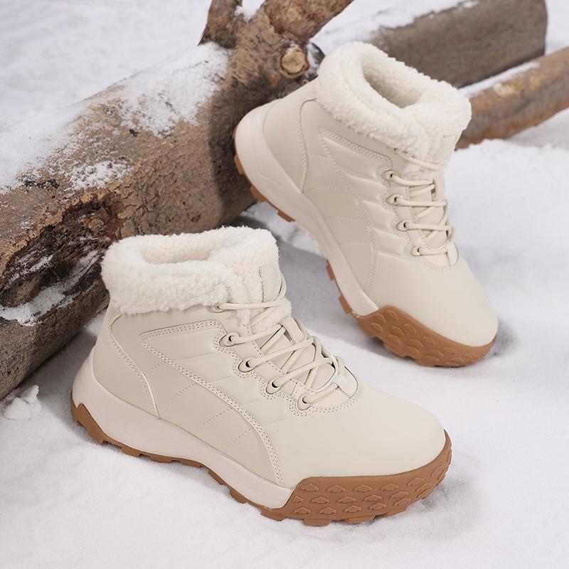 Harbin snow boots warm cotton shoes winter velvet thickened Martin boots new year 36 free fleece-lined heattech insoles