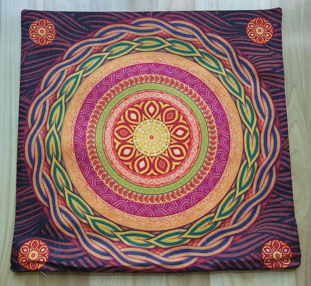 Special Sale Mandala Motif Bohemian Mediterranean Floral Plant Pattern Linen Home Decoration Pillow Case Sofa Cushion Cover Case