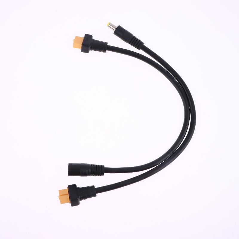 1 Stück Batterieladeadapterkabel Xt60 Stecker und Buchse zu Dc5521/Dc5525 Stromkabeladapter 15Awg