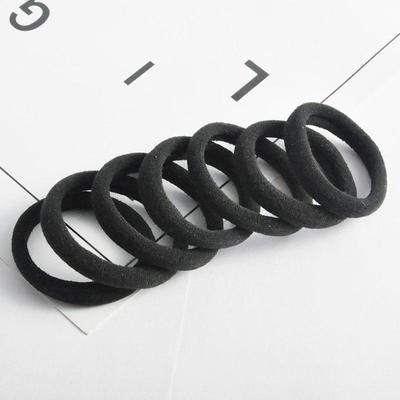 Black Seamless Rubber Band Elastic Hair Tie and Scrunchie Gift Set
