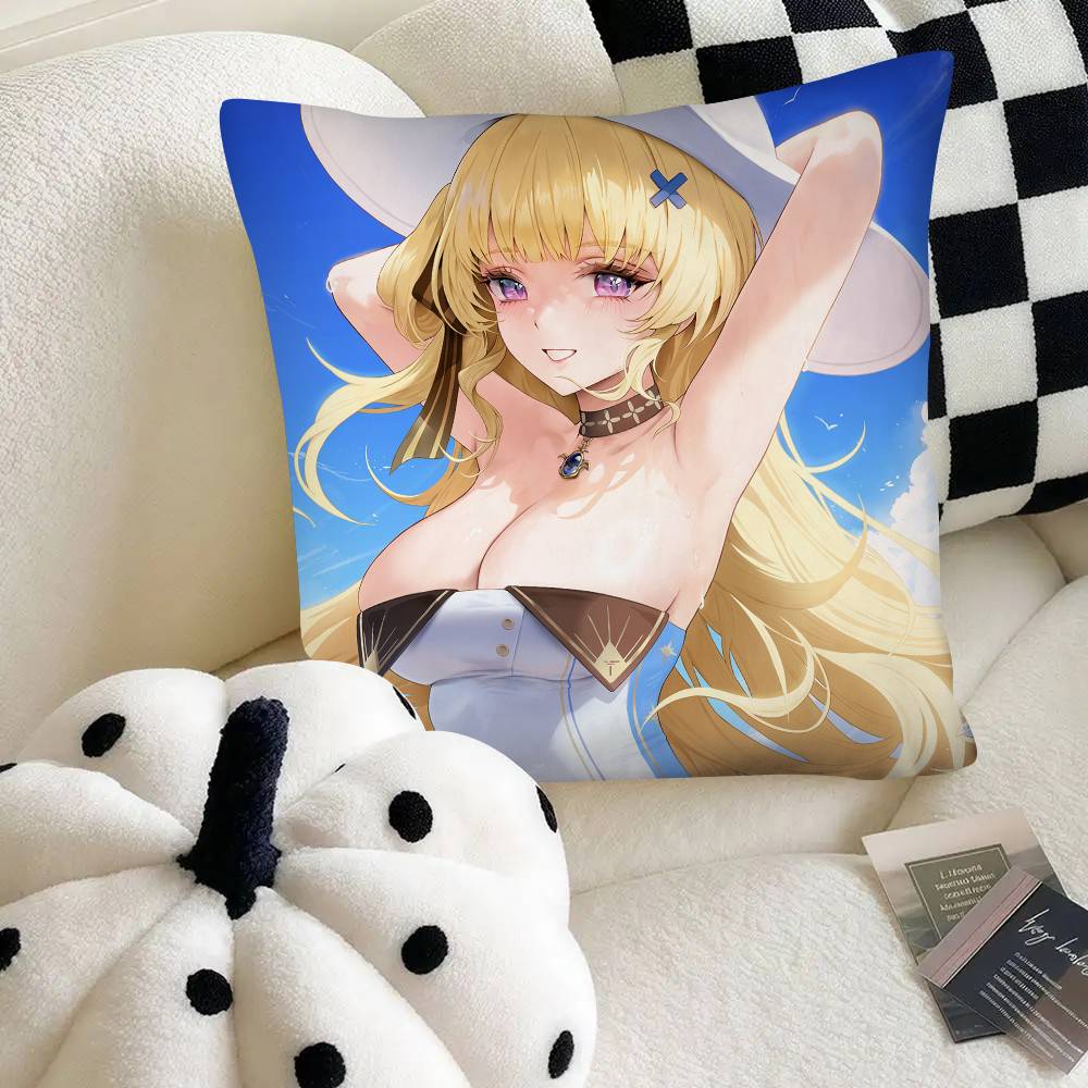 Phoebe Hot 3D Game Wuthering Waves Pillow Case Square Pillow Bedroom Sofa Leisure Comfort Cushion Car Home Decoration