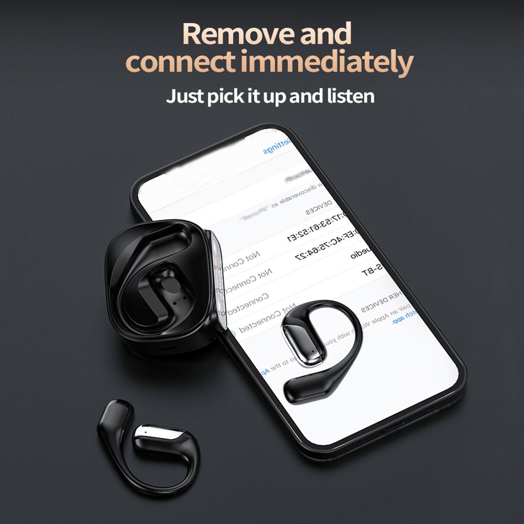 AI Translation Earbuds, Open-Ear Wireless BT5.4 Headphones, Ear-Hook Sports Earphones, APP Connection Real-Time Translation for