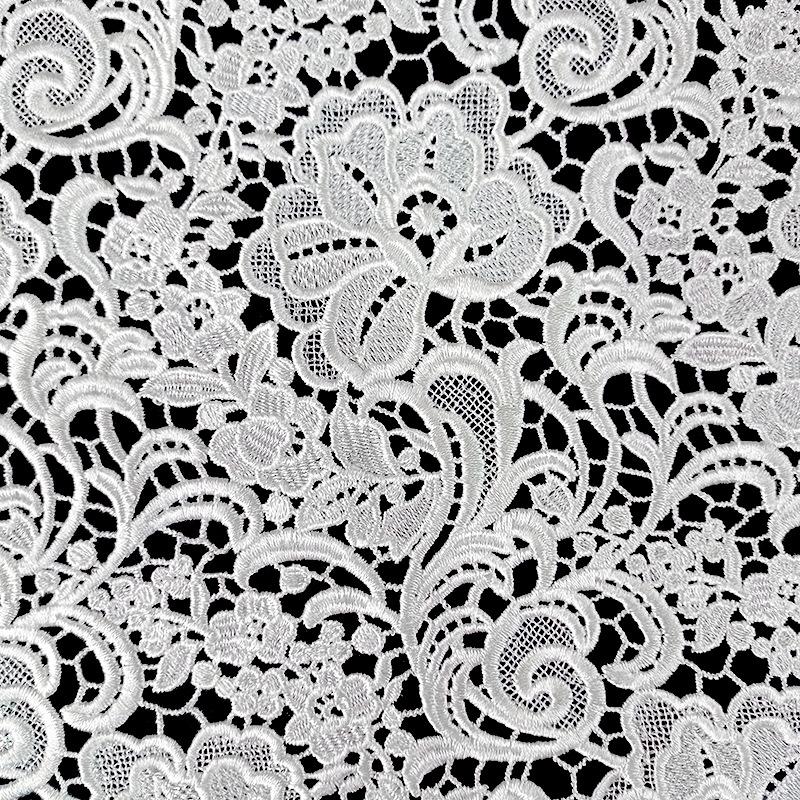 Water-soluble Lace Embroidery Cloth, Hollow Embroidery Fabric, Polyester Silk Embroidery Full Width, Flower Fashion Fabric Accessories